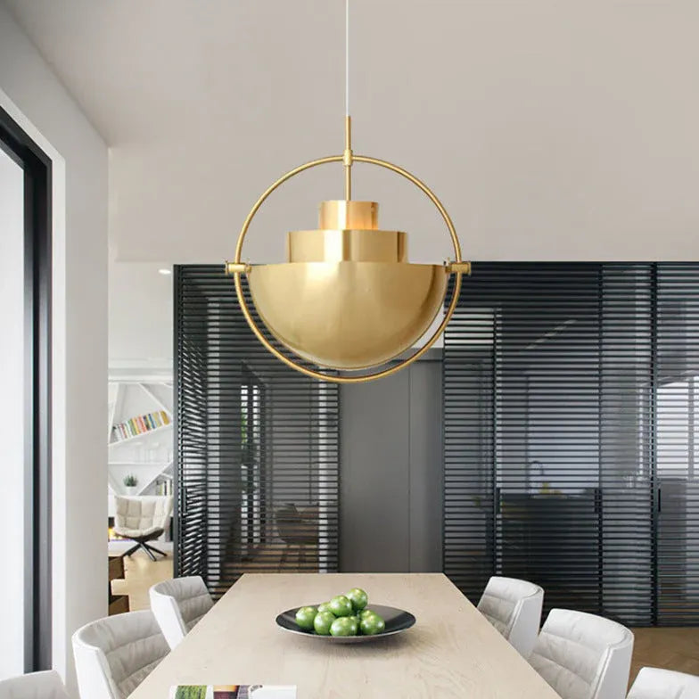Pendelleuchten Kugel in modernem goldenen Halbdesign - Clowas.de