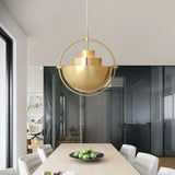 Pendelleuchten Kugel in modernem goldenen Halbdesign - Clowas.de