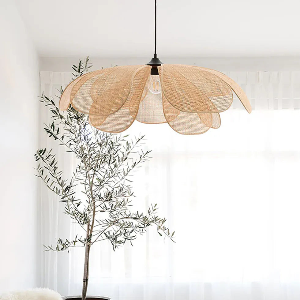 Pendelleuchten LED Esszimmer im einfachen Rattan Design - Clowas.de