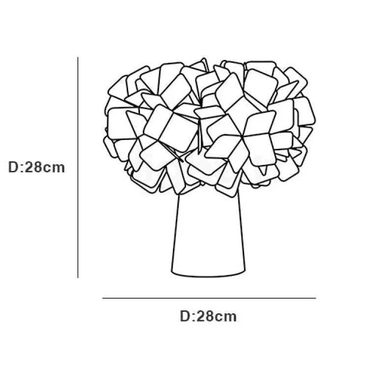 PVC Flower Art Style Table Lamp