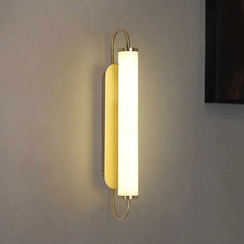 Tube Frosted lampshade Gold Wall Lights