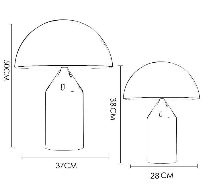 Postmoderne minimalistische Pilz-Tischlampe - Clowas.de