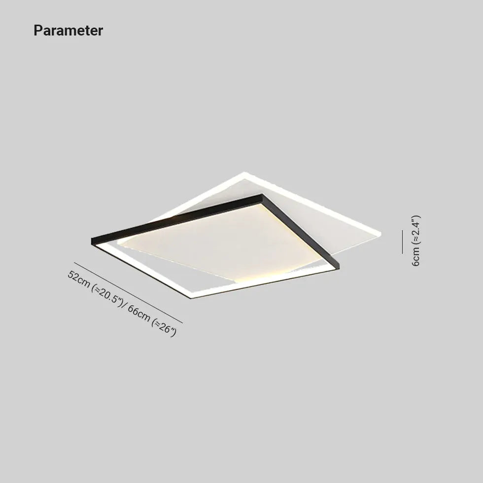 Quadratische Deckenleuchte LED im modernen nordischen Stil - Clowas.de