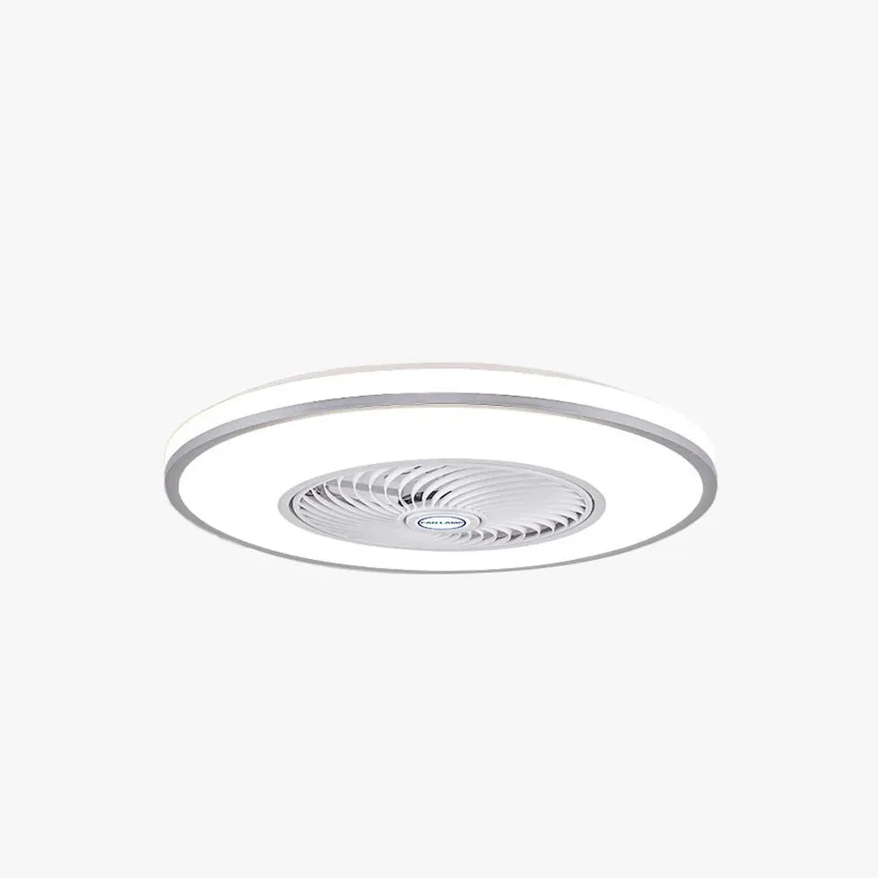 Round Dual-Tone Ceiling Fan with Light