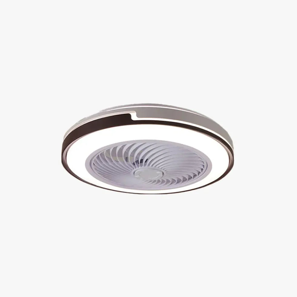 Dual-Tone Round Ceiling Fan with Light