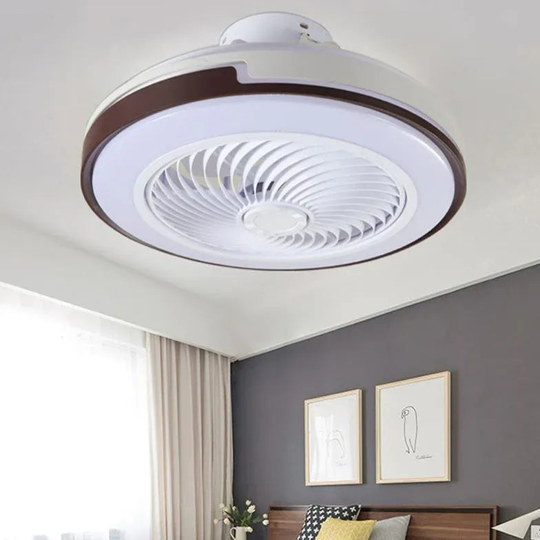 Dual-Tone Round Ceiling Fan with Light