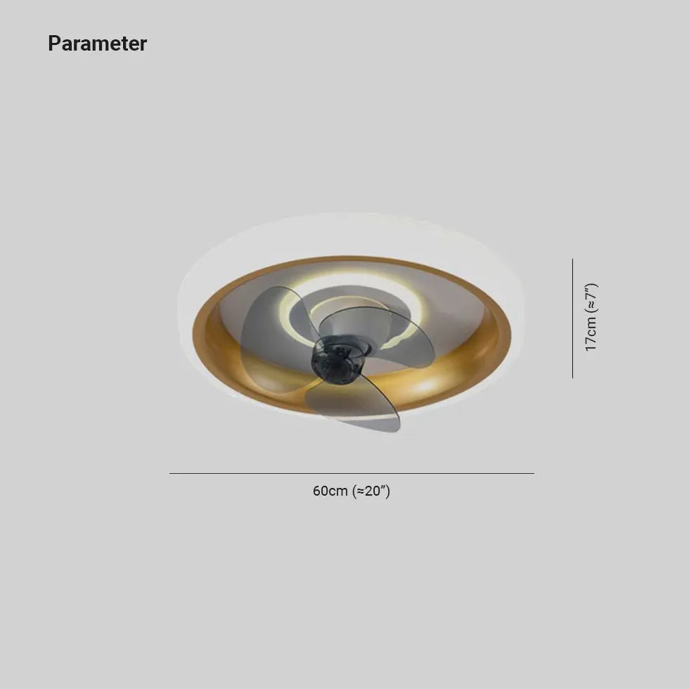 Kreisförmiger Halo -Deckenventilator mit Licht