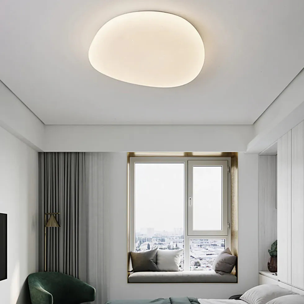 Irregular for Bedroom White Flush Ceiling Lights