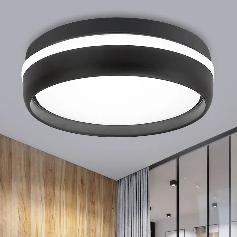 Round Dual-Tone Frame Ceiling Light for Hallway