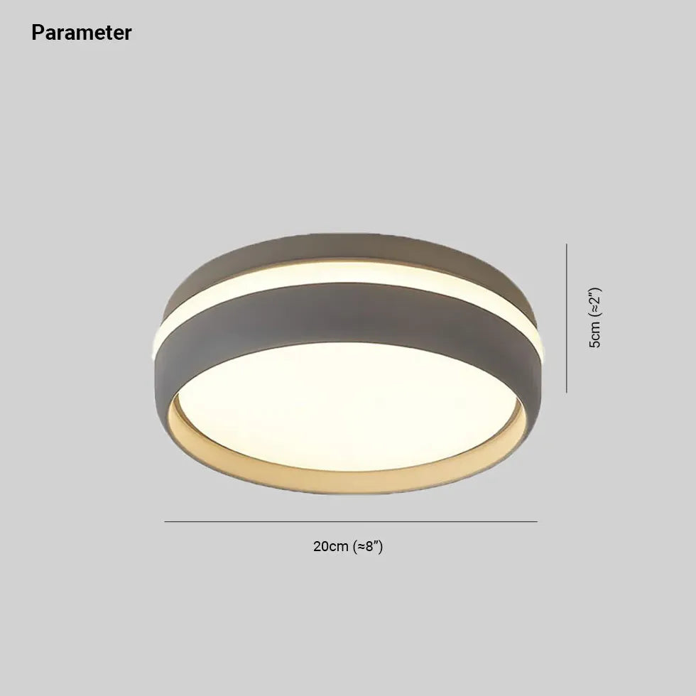 Round Dual-Tone Frame Ceiling Light for Hallway