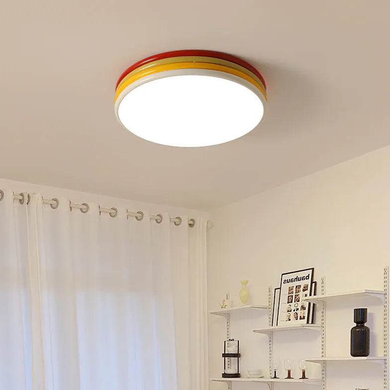 Colorful Round Glossy Modern Ceiling Light