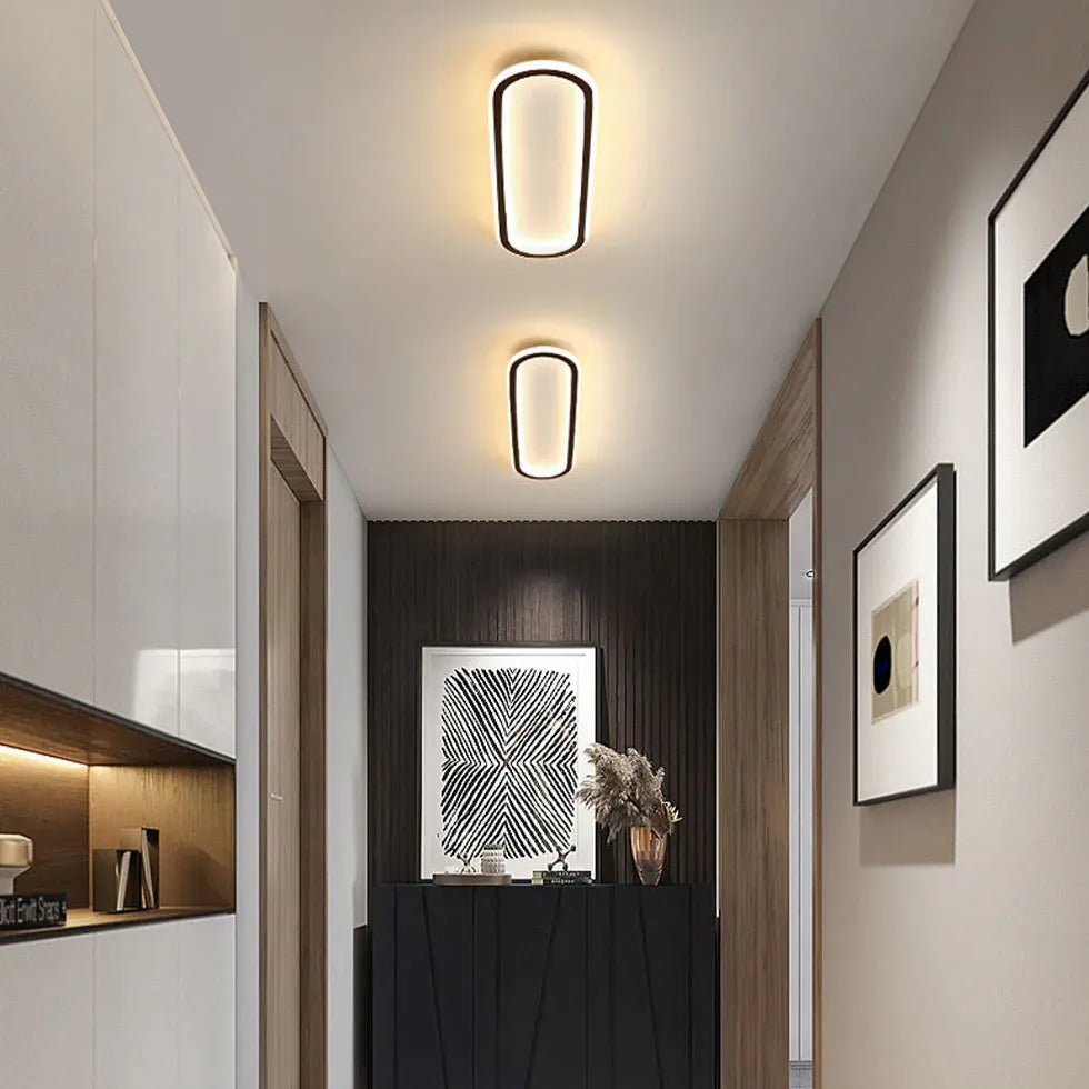 Deckenleuchte LED Farbwechsel modern ovales Design