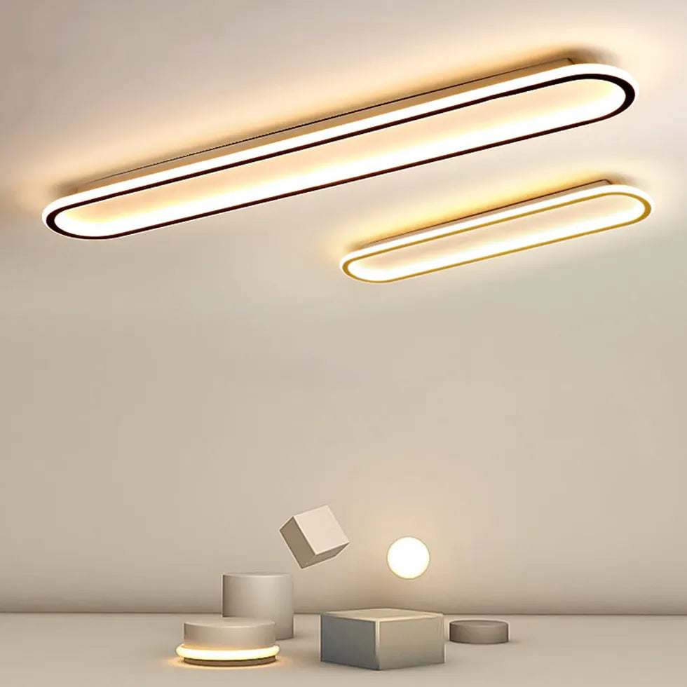 Deckenleuchte LED Farbwechsel modern ovales Design