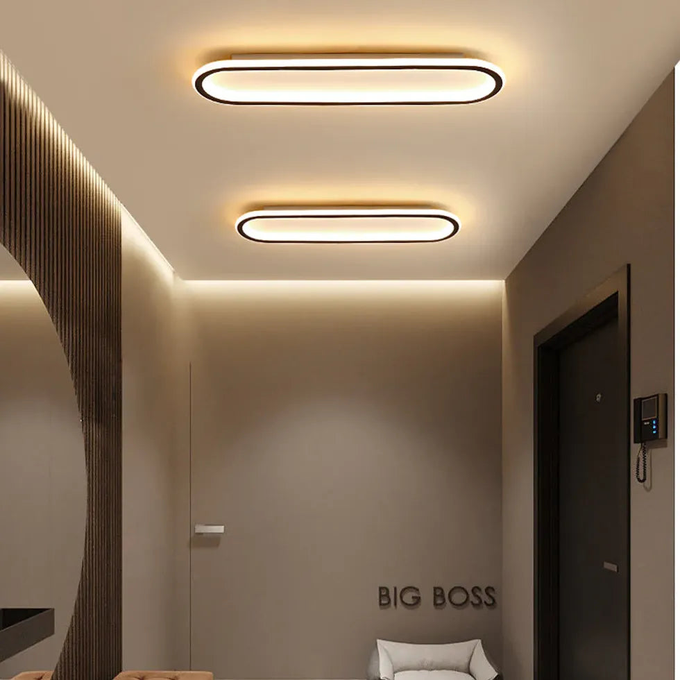 Deckenleuchte LED Farbwechsel modern ovales Design