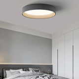 Gray Round Minimalist Modern Ceiling Light