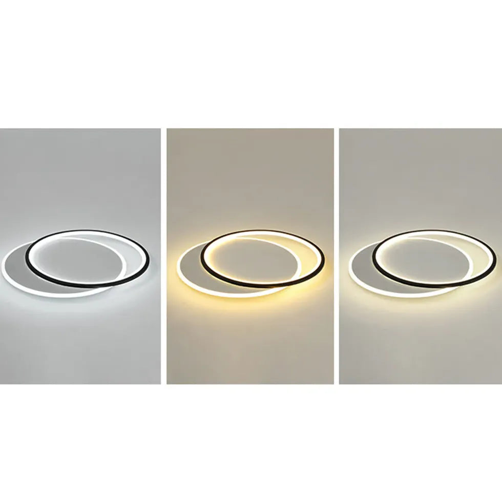 Dual Interlocking Ring LED Ceiling Light