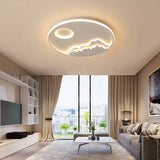 Round Landscape Ceiling Light for Living Room