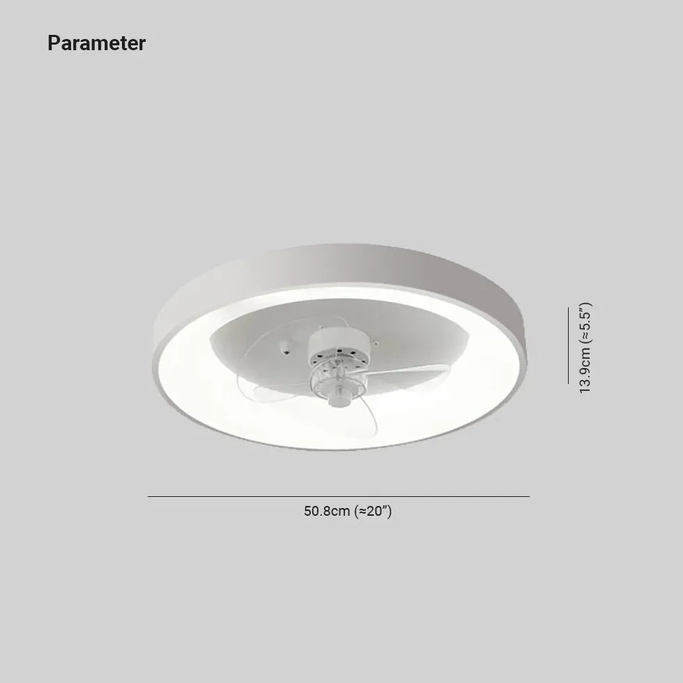 Weißer runder Deckenventilator mit Licht