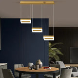 Three-Head Rectangular Metal Pendant Light