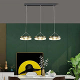 Three-Light Black Round Minimalist Pendant Light