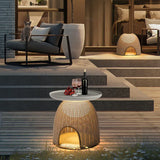 Rattanlampen moderne minimalistische Stehlampe für den Außenbereich - Clowas.de