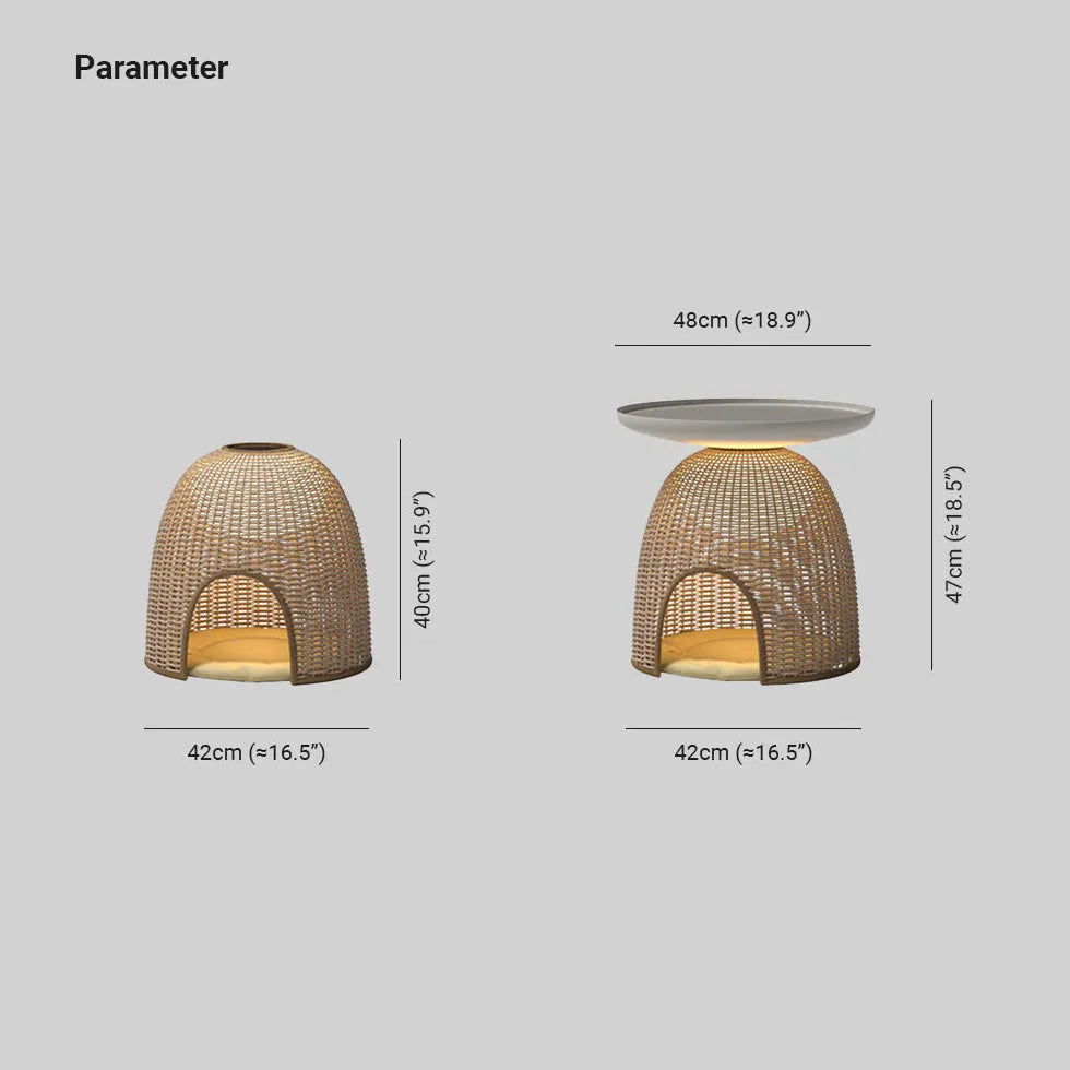 Rattanlampen moderne minimalistische Stehlampe für den Außenbereich - Clowas.de