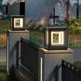 Square Modern Led Outdoor Pillar Lights