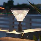 Cone Top Solar Outdoor Pillar Lights