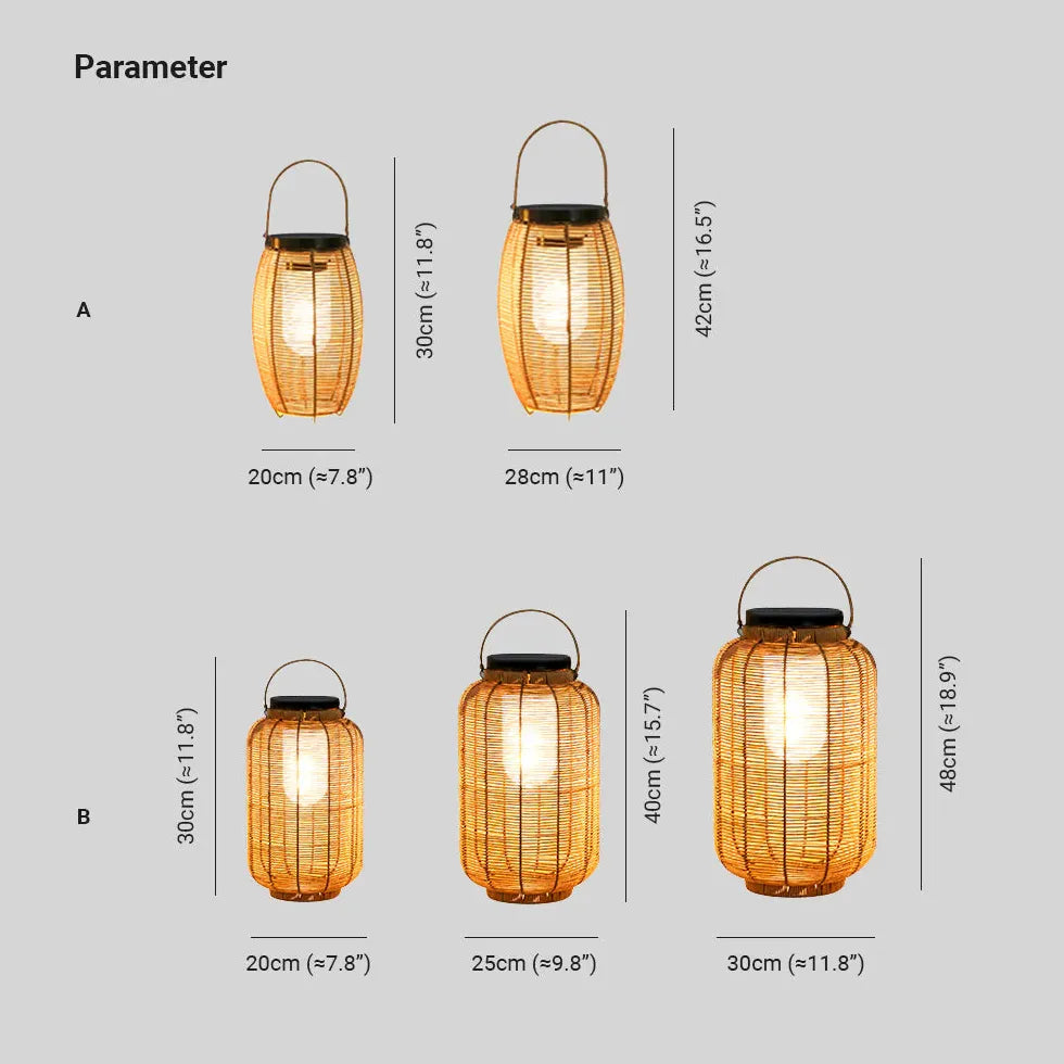 Dekoleuchten Terrasse stilvolle Rattanstuhl Stehlampe für Garten