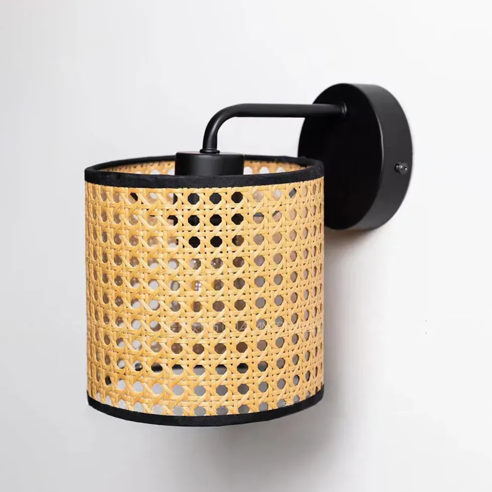 Rattan Wall Lights For Bedroom Black