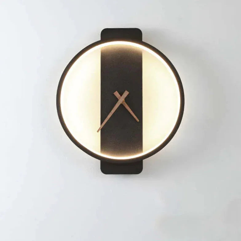 Runde Wandleuchte mit modernem und minimalistischem Uhrendesign - Clowas.de