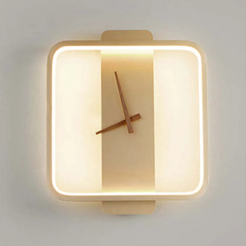 Runde Wandleuchte mit modernem und minimalistischem Uhrendesign - Clowas.de