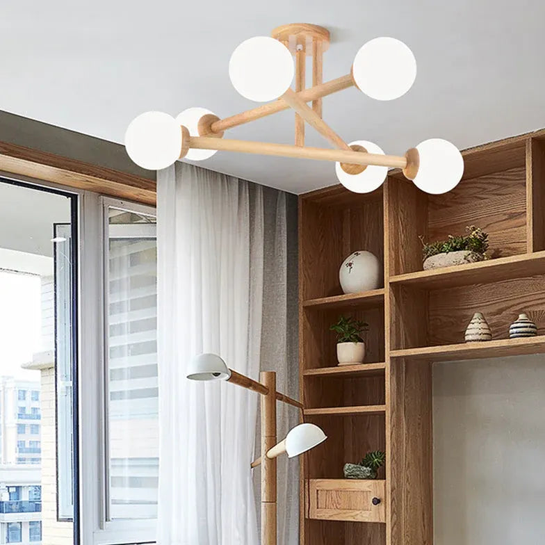 Rustikale Hängelampe Holz nordisch schlichtes Design - Clowas.de