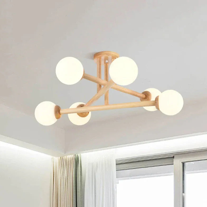 Rustikale Hängelampe Holz nordisch schlichtes Design - Clowas.de