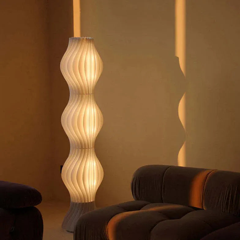 White Wavy Soft Light Modern Floor Lamp