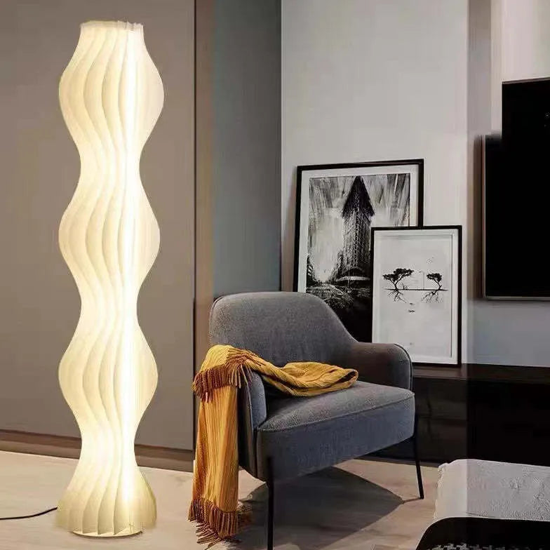 White Wavy Soft Light Modern Floor Lamp