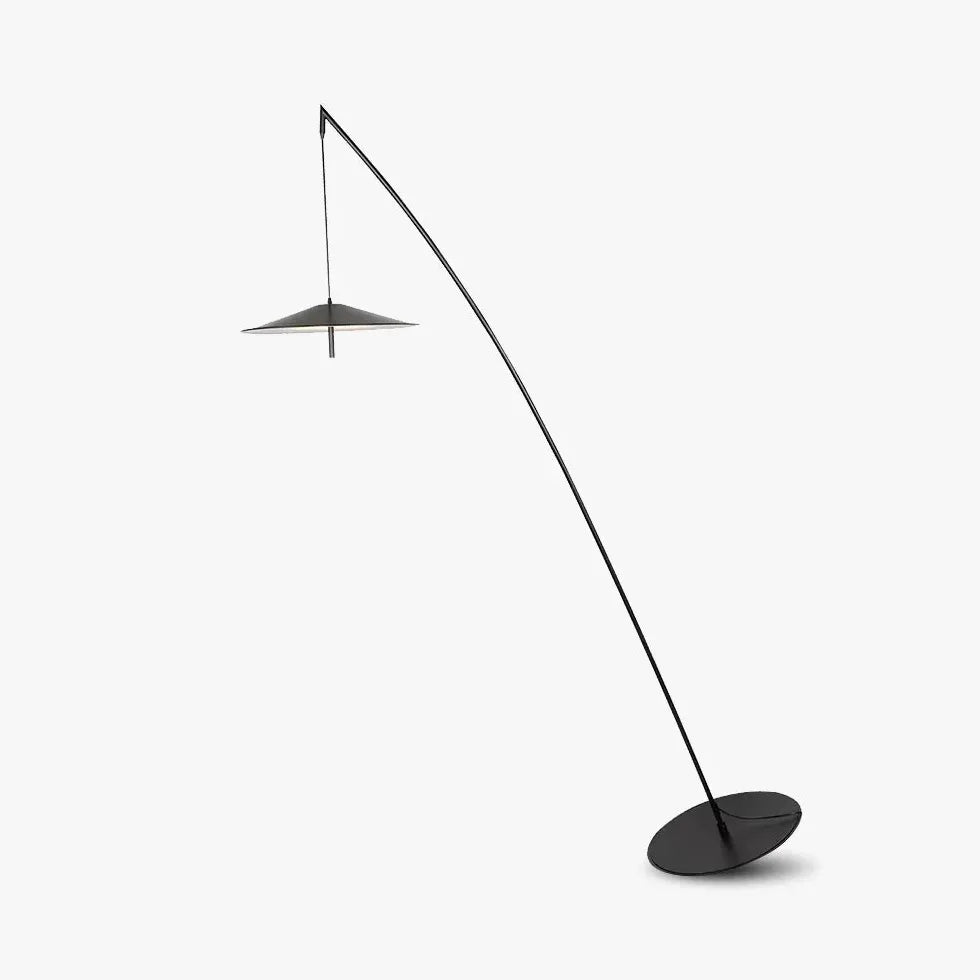 Tilted Hanging Curved Arm Modern Floor Lamp