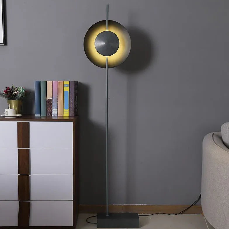 Runde LED -Ring minimalistische moderne Stehlampe