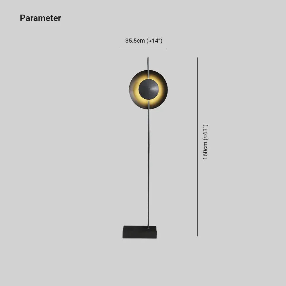 Runde LED -Ring minimalistische moderne Stehlampe