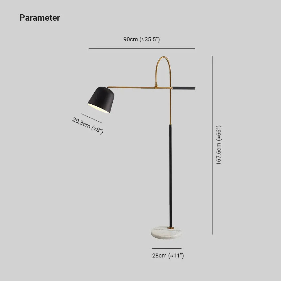 Schwarz gewölbte moderne leser stehlampe