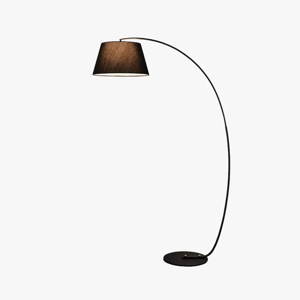 Wide Lampshade Curved Minimalist Floor Lamp