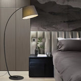 Wide Lampshade Curved Minimalist Floor Lamp