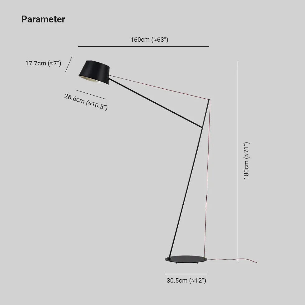 Faltbare schwarze minimalistische Plug-in moderne Stehlampe