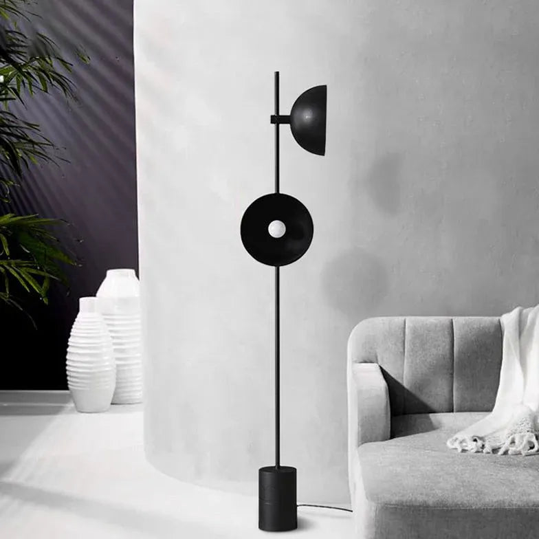 Schwarze hemisphärische minimalistische moderne Stehlampe