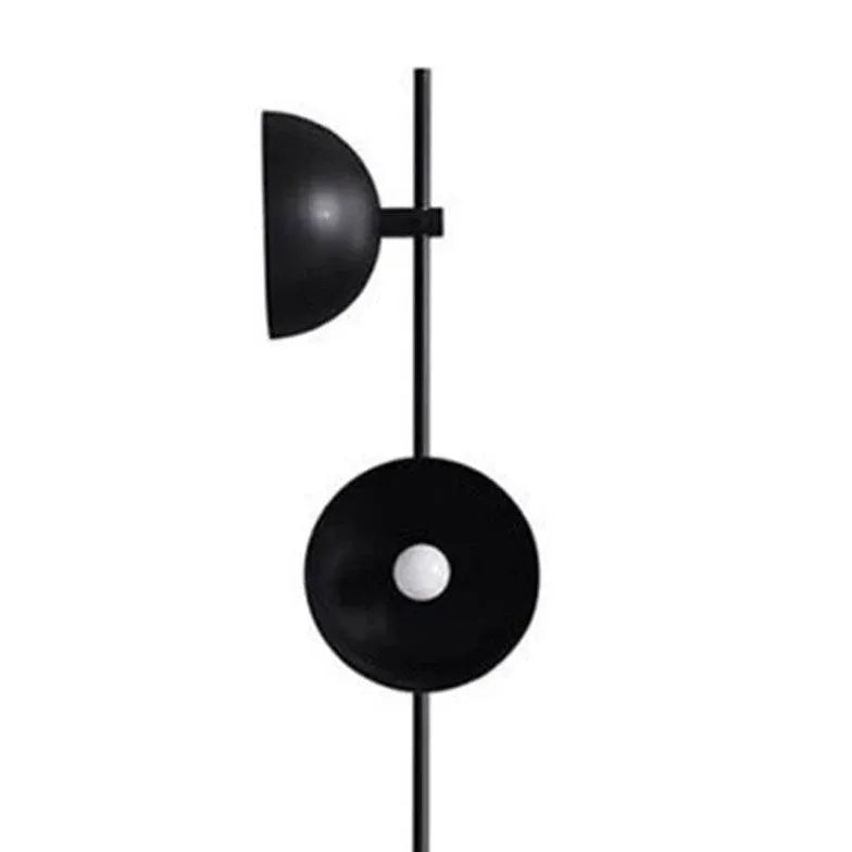 Schwarze hemisphärische minimalistische moderne Stehlampe