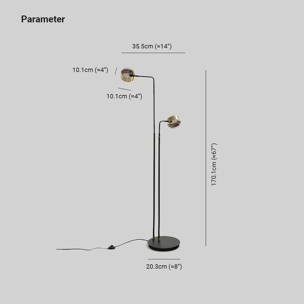 Dual-Rod-moderne minimalistische Stehlampe