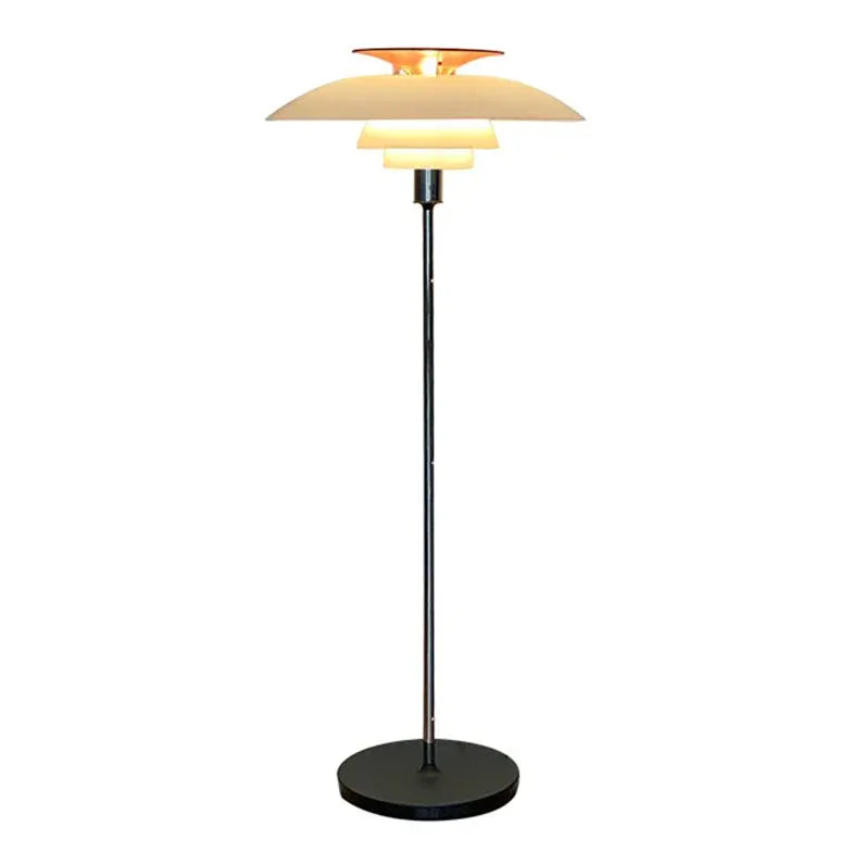 Two-Color Multi-Layer Shade Modern Floor Lamp