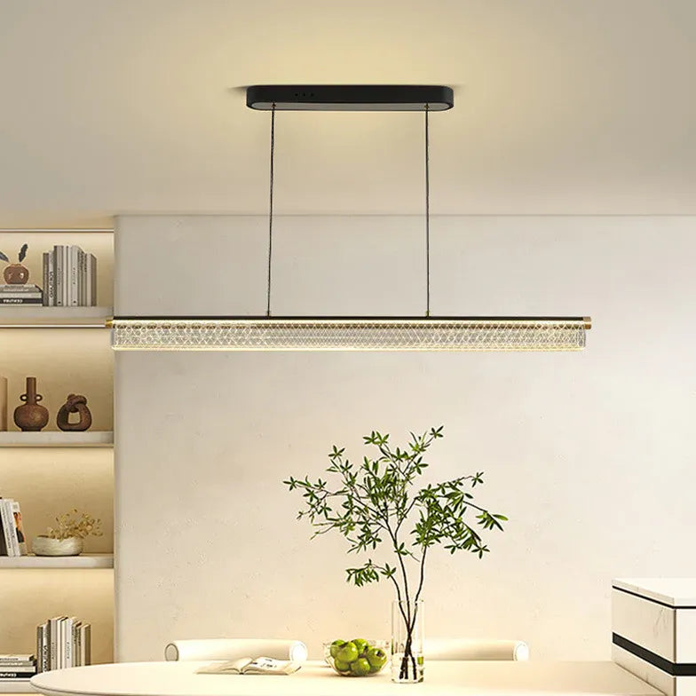 Acrylic Cylinder Long Strip Minimalist Pendant Light