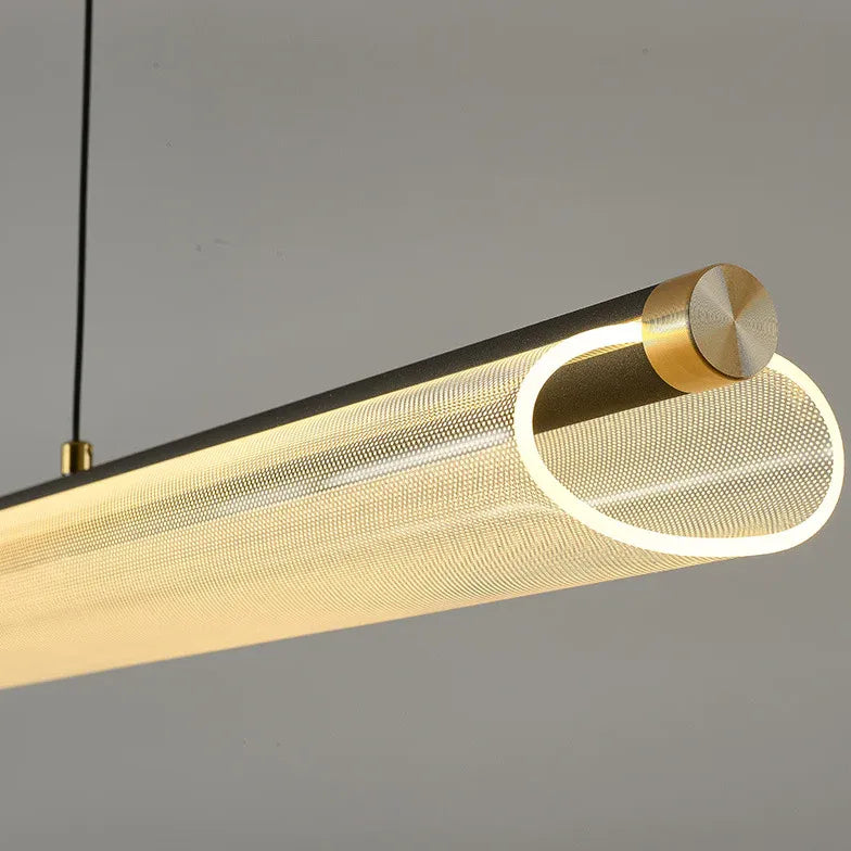 Acrylic Cylinder Long Strip Minimalist Pendant Light