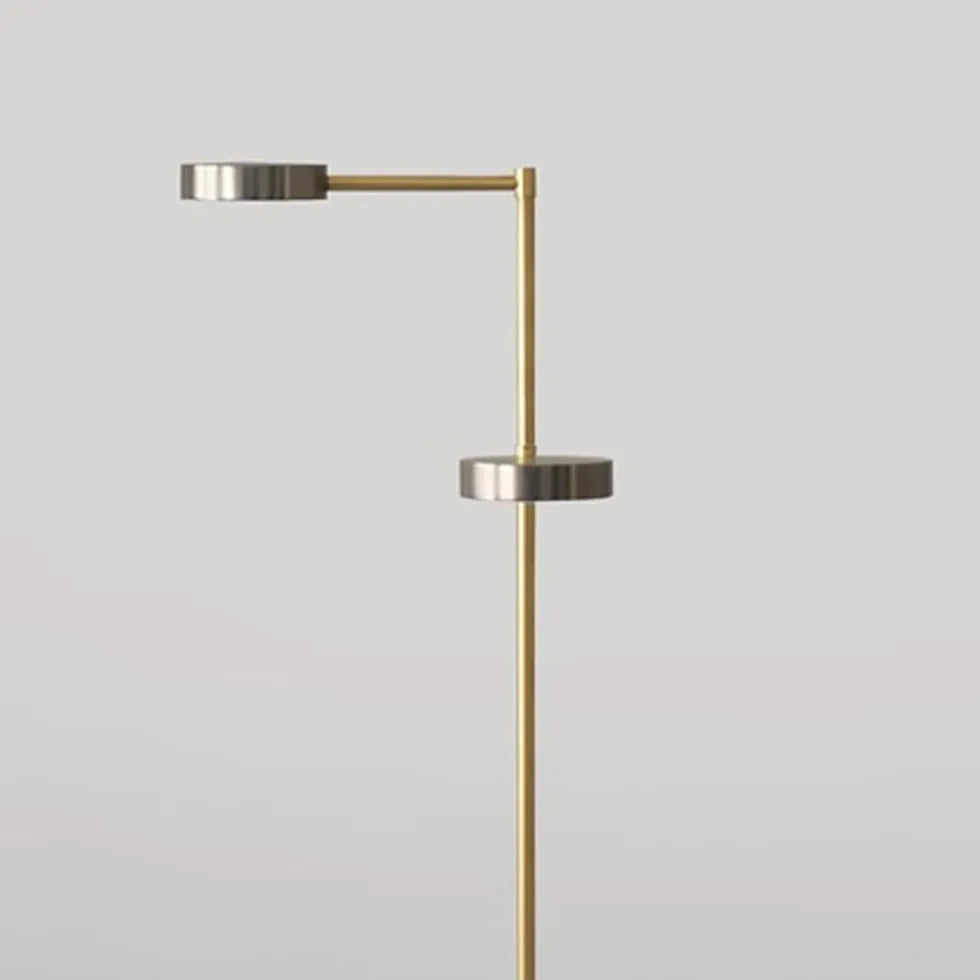 Doppelköpfige Goldscheibe moderne minimalistische Stehlampe